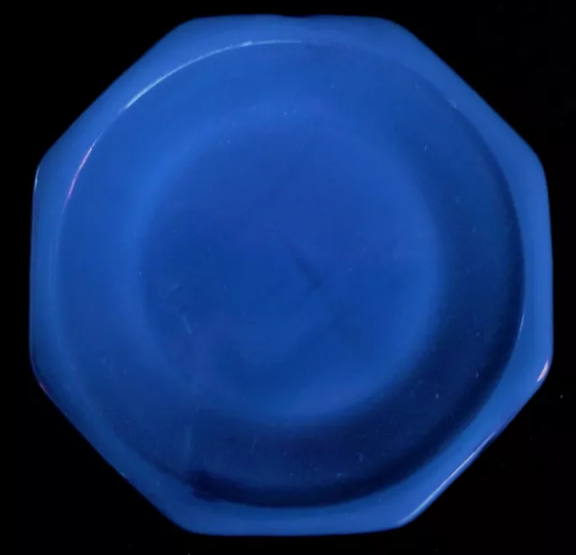 Large Octagonal Cobalt Blue Plate(s) - Akro Agate Child Tea Set