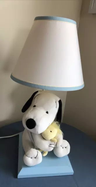 Vintage 2002 Lambs & Ivy My Little Snoopy & Woodstock Plush Lamp