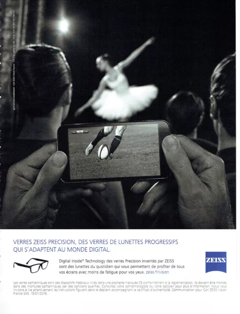 Publicité Advertising 011  2016   les verres de lunettes  digital Inside  Zeiss