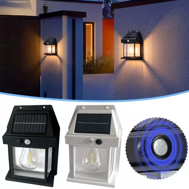 Outdoor Solar Wall Light, Outdoor Waterproof Tungsten Light, Sensor Garden Light