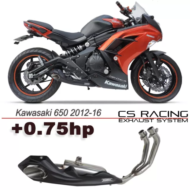 2012 16 KAWASAKI NINJA 650 ER6N ER6F EX6 CS Racing Full Exhaust