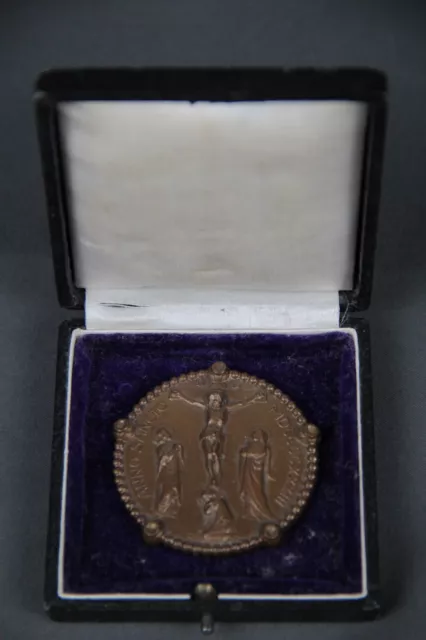 Medaille Andenken Vatikan Rom Anno sancto 1933 mit Etui Jesus Maria