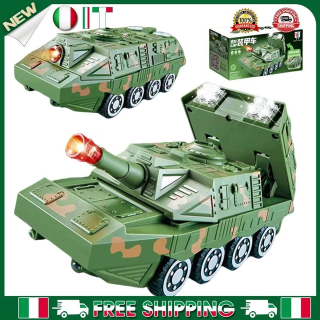 A DEFORMATION ROBOT Car Toy with Light Music Christmas Birthday Gift