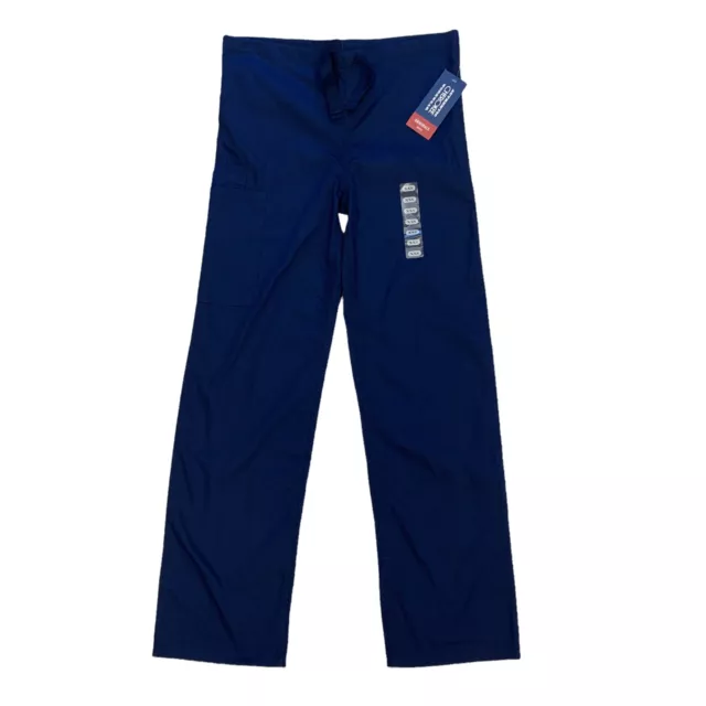 Cherokee Uniform Scrubs Unisex Fit Womens XXS Navy Blue Drawstring Pocket Pants
