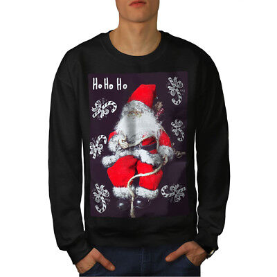 Wellcoda Santa Cute Toy Mens Sweatshirt, Christmas Casual Pullover Jumper