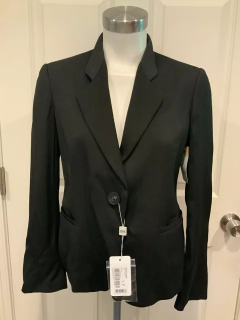 Armani Collezioni Black Blazer Jacket, Size 4 (US) 40 (IT), NWT! $895