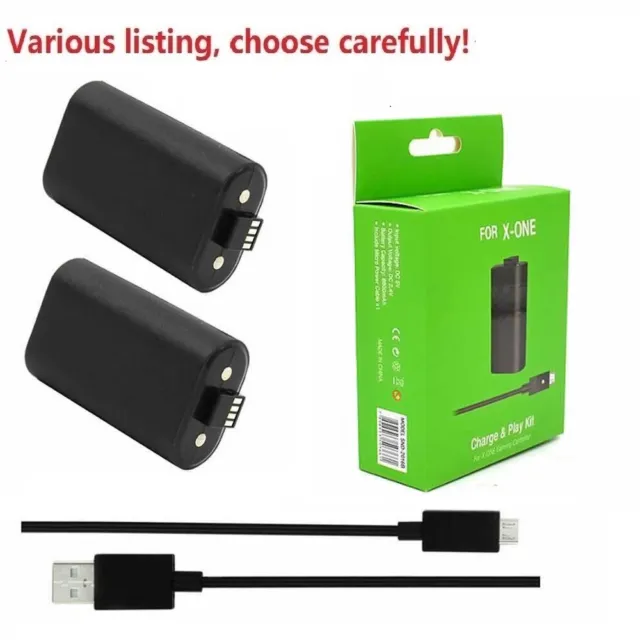 new Rechargeable Battery Pack & Charging Cable For Xbox One X S Play Charge Kit