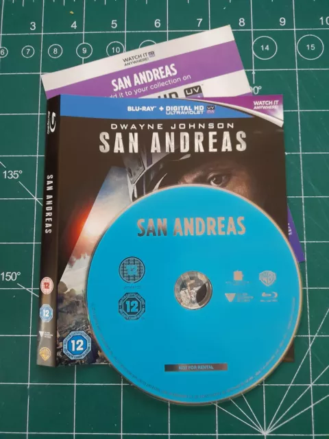 San Andreas - Blu-ray - Disc & Sleeve Only - Free UK P&P