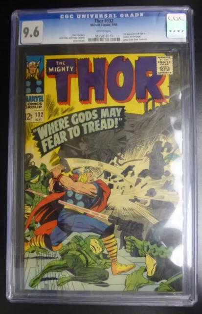 The Mighty Thor #132 Marvel Comics CGC 9.6 White Pages (0165078013) 1st Ego App