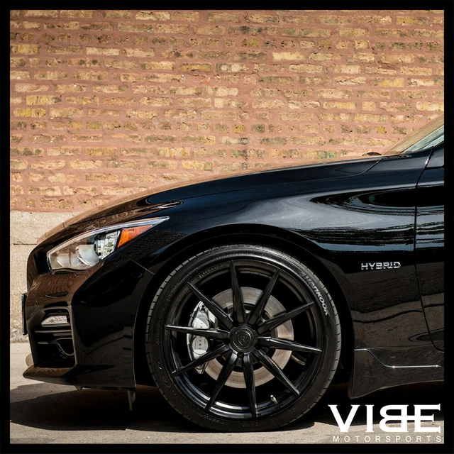 Racing Rims Infinity 20& ROHANA RFX1 Black Concave Wheels Rims Fits Infiniti G37 G37S Coupe ...