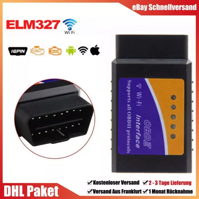 ELM327 OBD2 ELM327 WiFi - Auto Diagnosegerät -Android-IOS-Windows PC-IPhone Neu