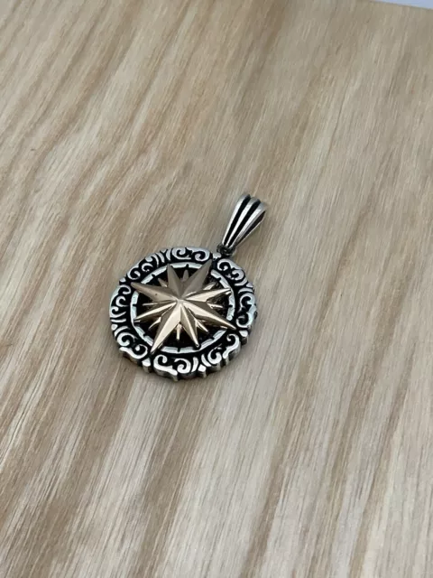 925 sterling silver  COMPASS Pendant For Necklace