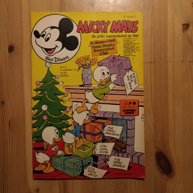 Micky Maus 1973 Heft 52 Walt Disney, Z. 1 mit Schnipp und Bastelbeilage