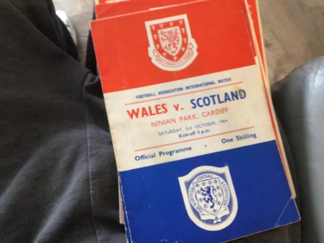 football programme  international wales v Scotland 1964/65