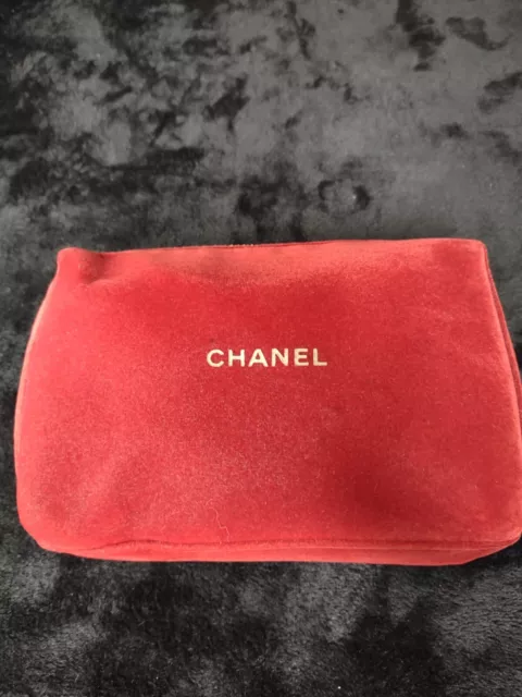 CHANEL COSMETIC ZIPPERED Makeup Toiletry Bag-Black- Cosmetic VIP Gift  $128.00 - PicClick