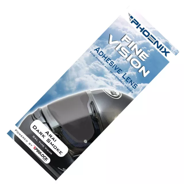 Fine Vision Arai SAL Dark Smoke Anti Beschlag Klebeeinsatz - Hergestellt von Pinlock - 310 3