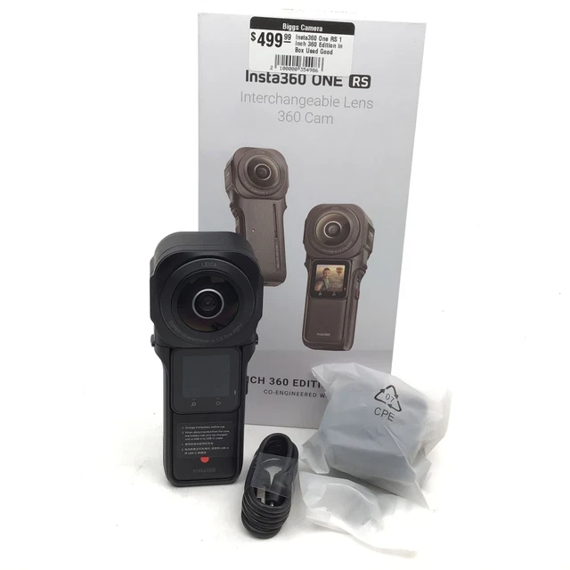 Insta360 One RS 1 Inch 360 Edition in Box Used Good Insta360 One RS 1 Inch 360 Edition in Box Used Good