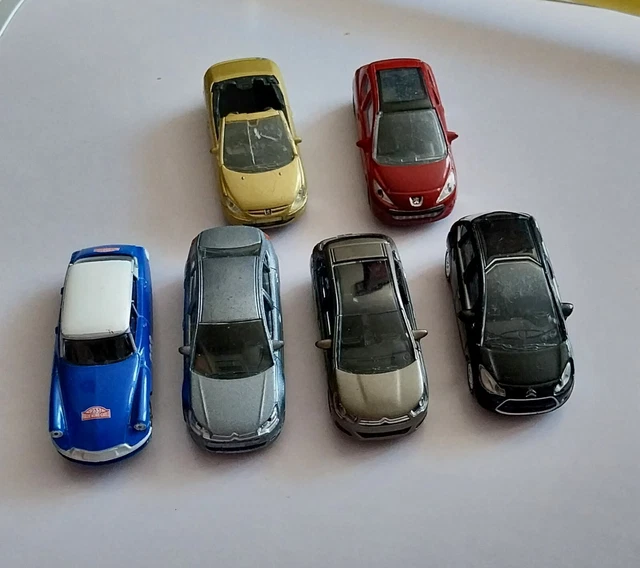 Lot de 6 voitures miniatures de collection citroën norev 1/43 terrasson cyclope barbot - Collection