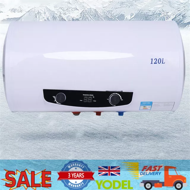 120L 2000W  Hot Water Heater Electric Storage Hot Water Tank Horizontal Boiler