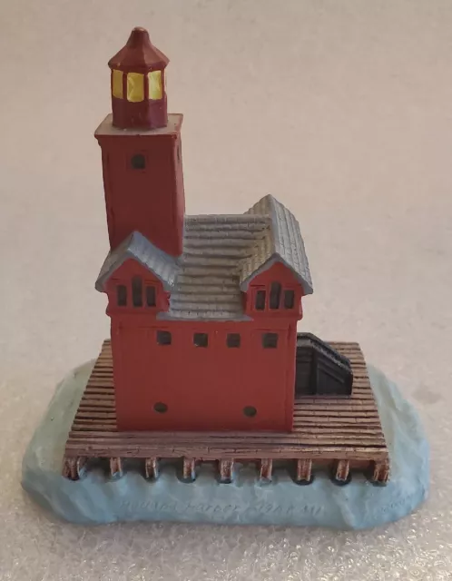 Vintage Spoontiques Lighthouse Holland Harbor Light Big Red Nautical Decor