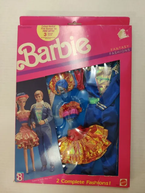 Vintage 1989 BARBIE & KEN Fantasy Fashions Sets 2 Complete Outfits #8242