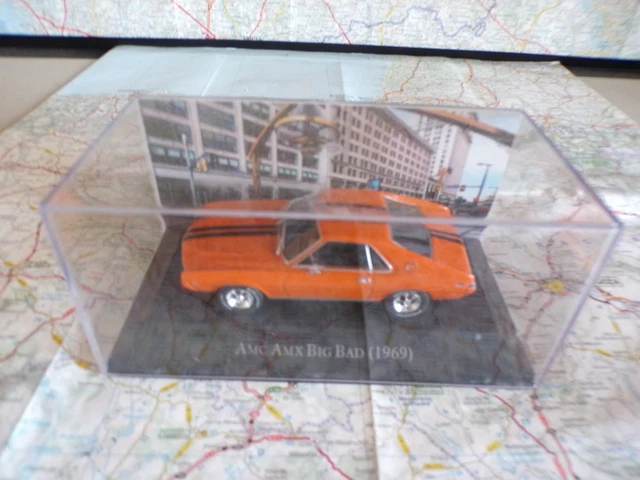 Miniature Voiture Américaine AMC AMX 1969 #69 - Échelle 1/43 - Neuf Altaya