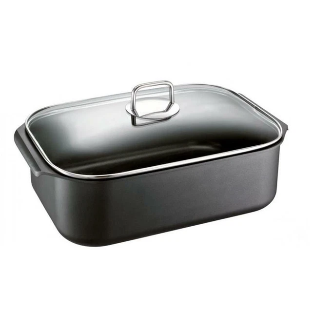 Schulte-Ufer Globus i Bräter 34x24 cm schwarz eckig Aluguss Induktion Bratentopf