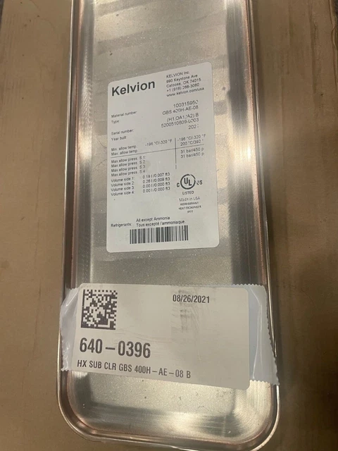 KELVION GBS400H-AE-08 Heat Exchanger