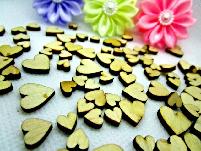 Mix Mini Piccolo Rustico Legno Amore Cuore Decorazione Tavolo Matrimonio Scatter 100 Pz