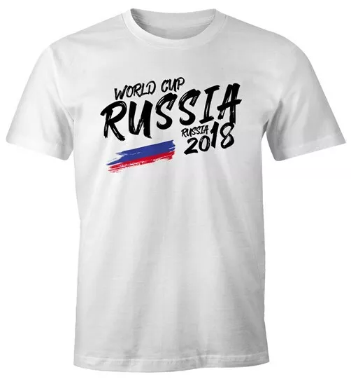 Herren T-Shirt Russland Russia Россия Fan-Shirt WM 2018 Fußball