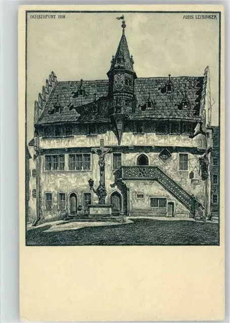 10025941 - 8703 Ochsenfurt Rathaus Architekt Alois Leibinger Wuerzburg LKR 1918