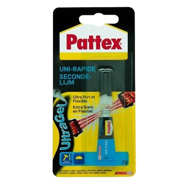 SUPER GLUE PATTEX Ultra Gel 12 X 3g Vibrations & Antichoc Adhésif