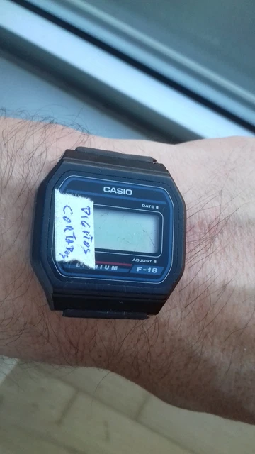 CASIO F-18 MODULE 695 Lithium Watch Vintage Korea Montre Uhr