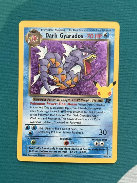 Pokémon TCG Card Dark Gyarados 8/82 / Classic Collection Celebrations Holo NM