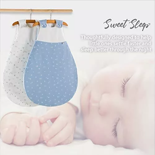 Quilted Cotton Sleep Sack Warm Sleep Sack 2.5 Tog Weight Baby Winter 0-6 Months 2