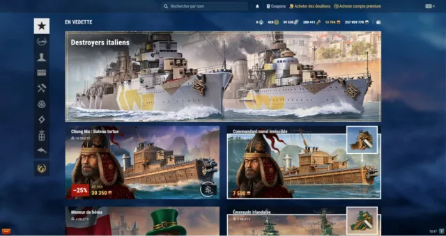 compte World of warships,World of tanks