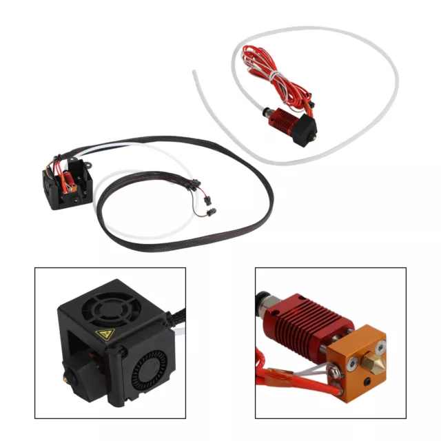 3D Printer Extruder Hotend, DC24V 40W Sturdy 0.4mm Nozzle Easy Installation  Wide Temperature Range 3D Printer Extruder Part Practical for Printing