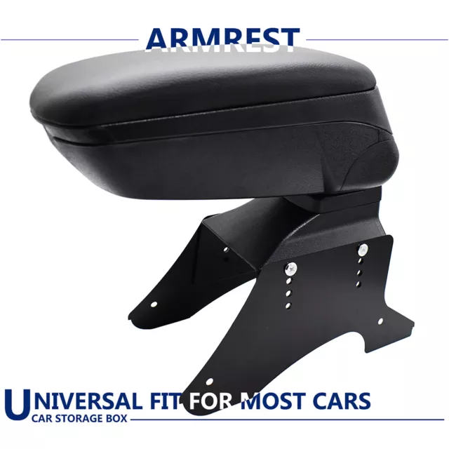 Bracciolo con vano portaoggetti universale bracciolo centrale console centrale auto pelle nero