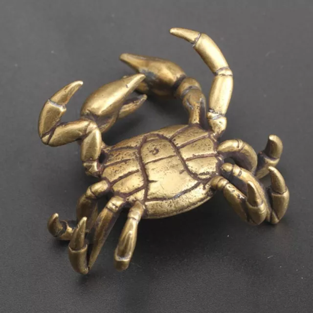 Mini figurine crabe en cuivre écologique artisanale pour décoration de maison