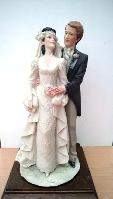 Lovely Belcari Bride & Groom Figurine From 1987 Wedding Day Capodimonte Figure