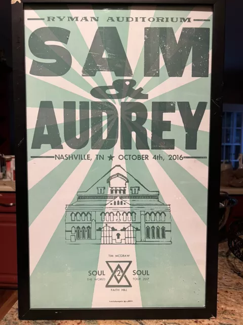 TIM MCGRAW & FAITH HILL 10/04/16 Ryman Aud. HATCH SHOW PRINT Poster Nashville TN