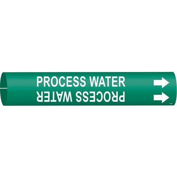 BRADY Pipe Marker, Process Water, Grn, 4 to 6 In 4113-D