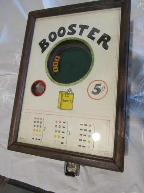 Original 1933 ''Booster' Bouncing Dice Trade Stimulator For Parts Or Restoration