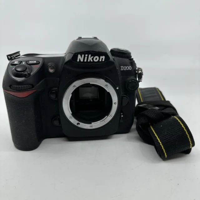 Nikon D200 10.2 MP Digital SLR Camera - Black Body Only with Strap (UNTESTED)