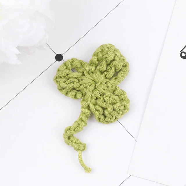 10 Pcs Appliques De Trèfle Au Crochet Patchs À Quatre Feuilles Pull
