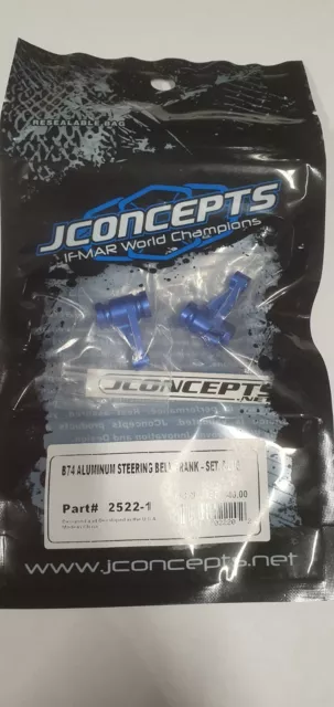 JConcepts 2522-1 BLUE ALUMINIUM STEERING BELLCRANK SET FOR ASSOCIATED B74