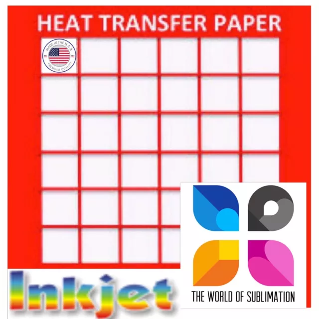 A4 100 Sheets Sublimation Paper 8.2x11 for Inkjet Heat Transfer