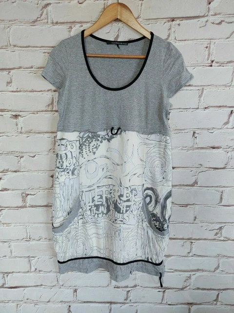 Mado Et Les Autres Femme Robe Robe Robe Robe Abito Gr. 42 D40 Gris Blanc