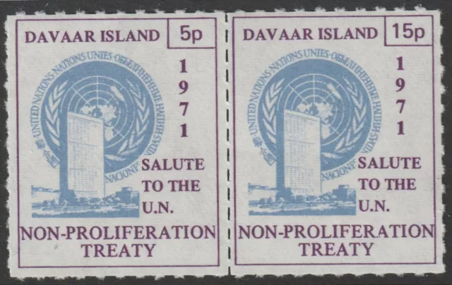 28760 - CINDERELLA -  DAVAAR  UN pair produced for  1971 POSTAL STRIKE mnh