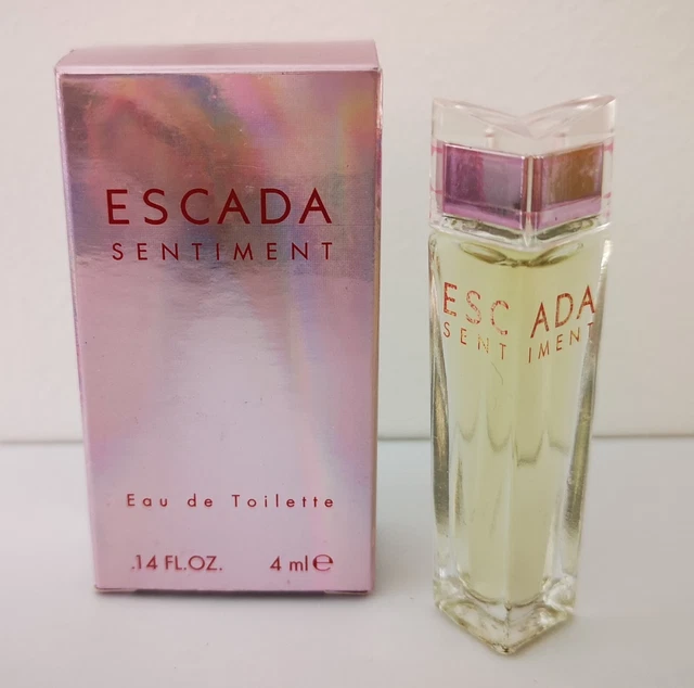 MINIATURE PARFUM ESCADA sentiment Edt 4ml plein JOLI BOUCHON ANCIEN